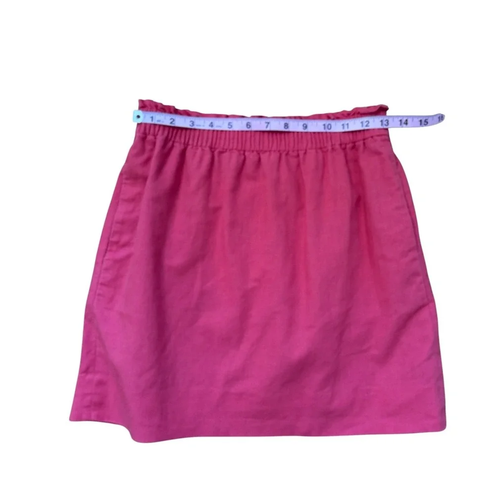 J.Crew Coral Pink Linen Cotton Paperbag Waist Mini Skirt 41575 Womens‎ 2